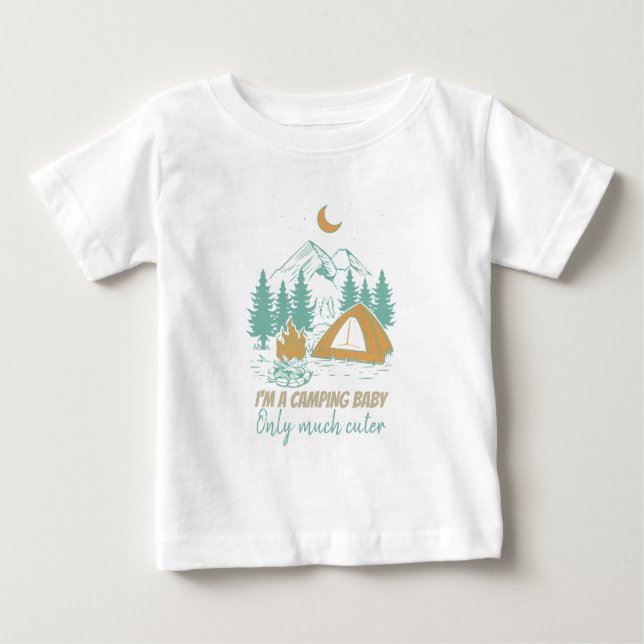 T-shirt Pour Bébé Je suis un Bébé de Camping - Cute Family Matching  (Devant)