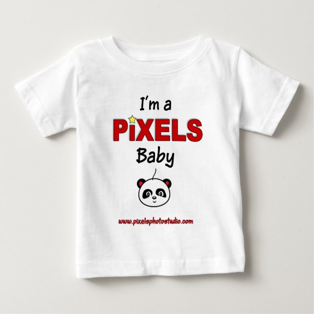 T-shirt Pour Bébé Je suis un bébé de pixels (Devant)