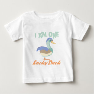 T-shirt Pour Bébé Je suis un canard chanceux  Premier anniversaire P
