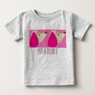 T-shirt Pour Bébé 'Je suis un jumeau ! '