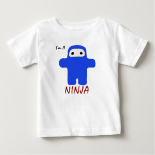 T-shirt Pour Bébé Je suis un Ninja dans les enfants bleus