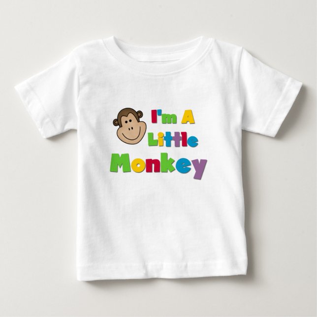 T-shirt Pour Bébé Je suis un petit singe (Devant)
