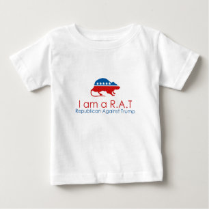 T-shirt Pour Bébé Je suis un R.A.T : Républicain contre Trump