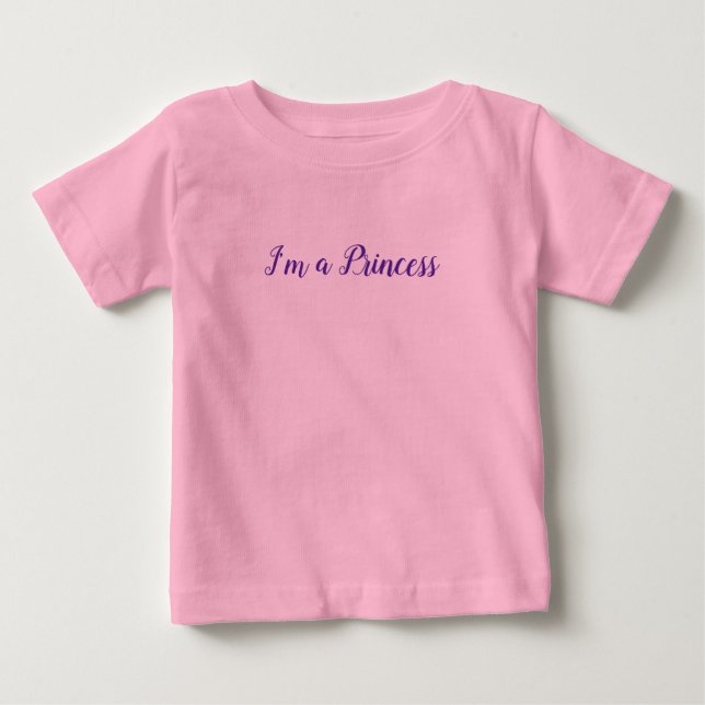 T-shirt Pour Bébé Je suis un slogan de Princesse (Devant)