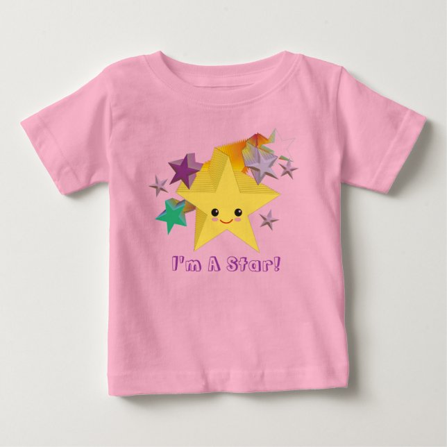 T-shirt Pour Bébé Je suis une étoile ! (Devant)