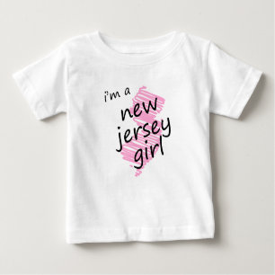 T-shirt Pour Bébé Je suis une fille de New Jersey