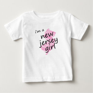 T-shirt Pour Bébé Je suis une fille du New Jersey