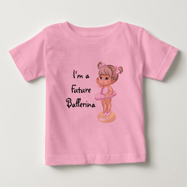 T-shirt Pour Bébé Je suis une future Ballerina (Devant)