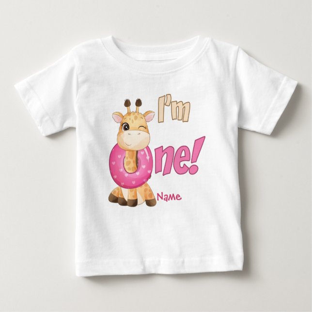 T-shirt Pour Bébé Je suis une girafe (Devant)