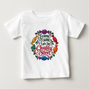 T-shirt Pour Bébé Je suis venu, j'ai vu, j'ai mangé les Quality Stre