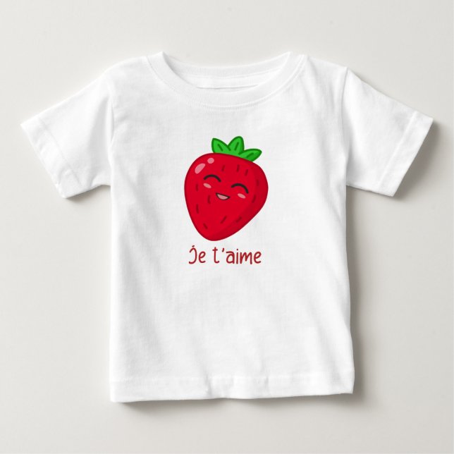 T-shirt Pour Bébé Je t'aime (Devant)