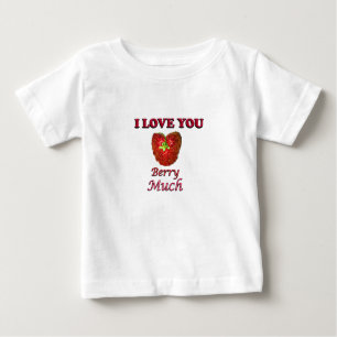 T-shirt Pour Bébé Je T'Aime Beaucoup Berry