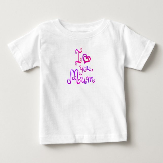 T-shirt Pour Bébé Je t'aime maman (Devant)