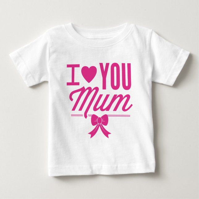 T-shirt Pour Bébé Je T'Aime Maman (Devant)