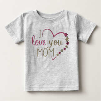 T-shirt Pour Bébé Je t'aime maman bébé T-shirt