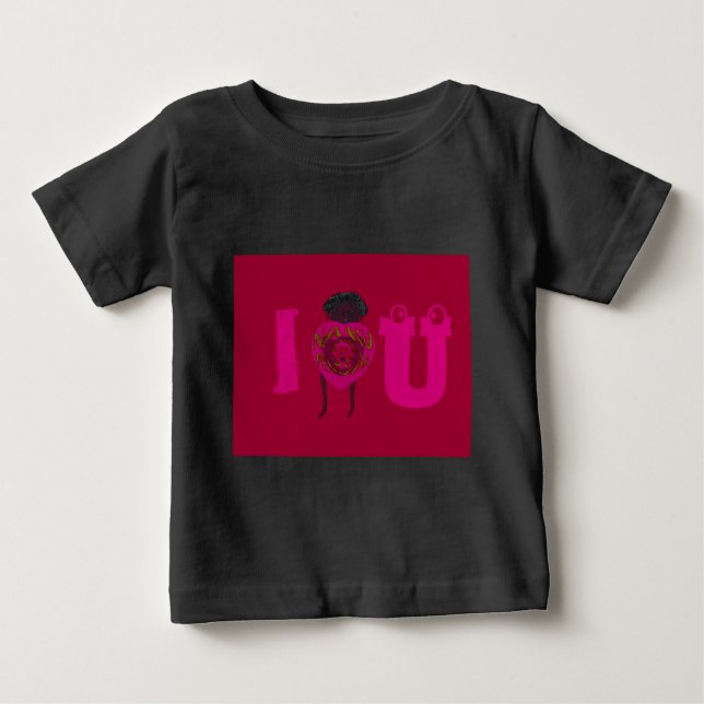 T-shirt Pour Bébé Je t'aime Nakupenda Sana Joyeuse Saint-Valentin (Devant)