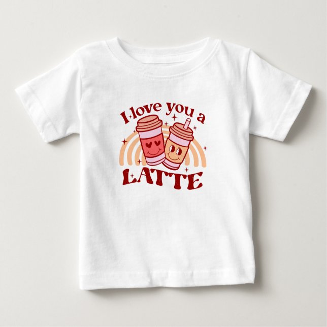 T-shirt Pour Bébé Je T'Aime Un Latte (Devant)