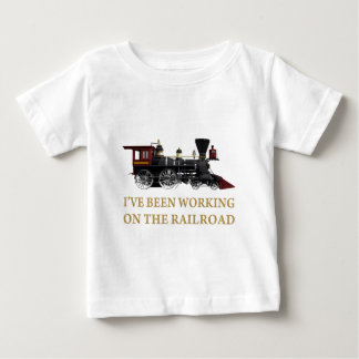 T-shirt Pour Bébé Je Travaille Sur Le Chemin De Fer