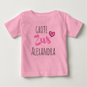 T-shirt Pour Bébé Je vais devenir un nom personnalisé pour une grand