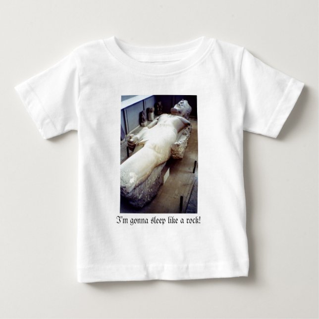 T-shirt Pour Bébé Je vais dormir comme un rocher ! (Devant)