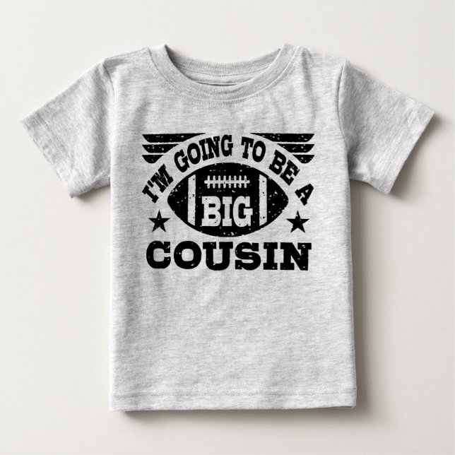 T-shirt Pour Bébé Je vais être un grand cousin (Devant)