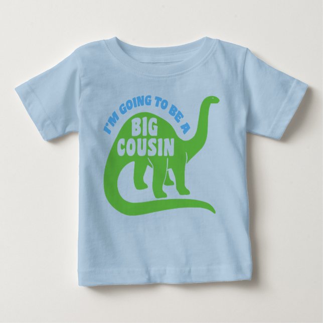 T-shirt Pour Bébé Je vais être un grand cousin (Devant)
