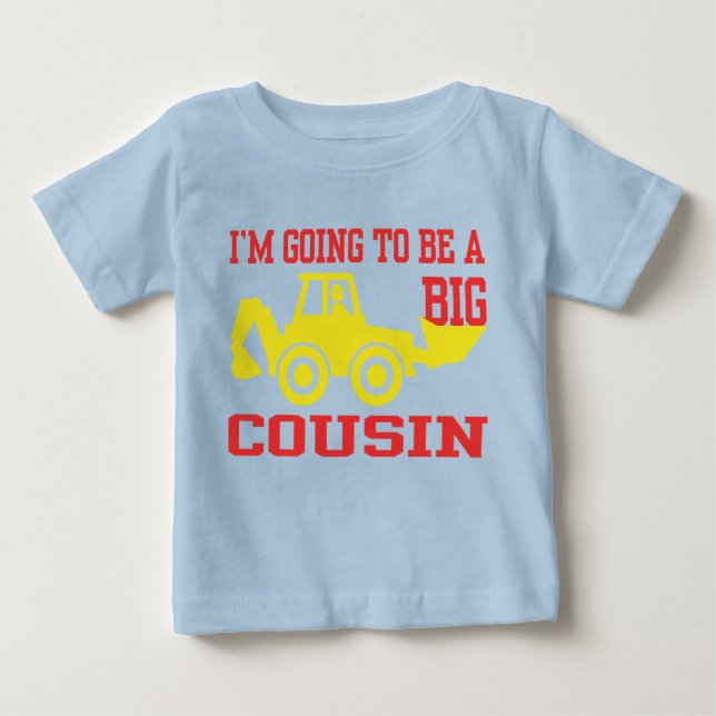 T-shirt Pour Bébé Je vais être un grand cousin (Devant)