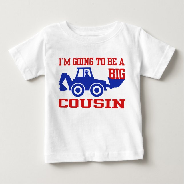 T-shirt Pour Bébé Je vais être un grand cousin (Devant)