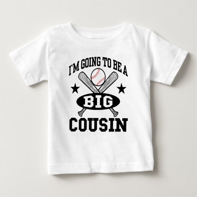 T-shirt Pour Bébé Je vais être un grand cousin (Devant)