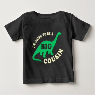 T-shirt Pour Bébé Je vais être un grand cousin - dinosaure