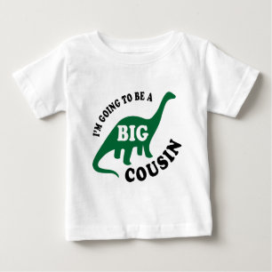 T-shirt Pour Bébé Je vais être un grand cousin - dinosaure