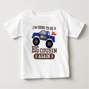 T-shirt Pour Bébé Je vais être un grand cousin encore Monster Truck