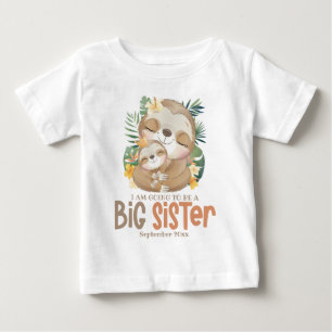 T-shirt Pour Bébé Je Vais Être Un Grand Faire-part Soeur De Fantasme