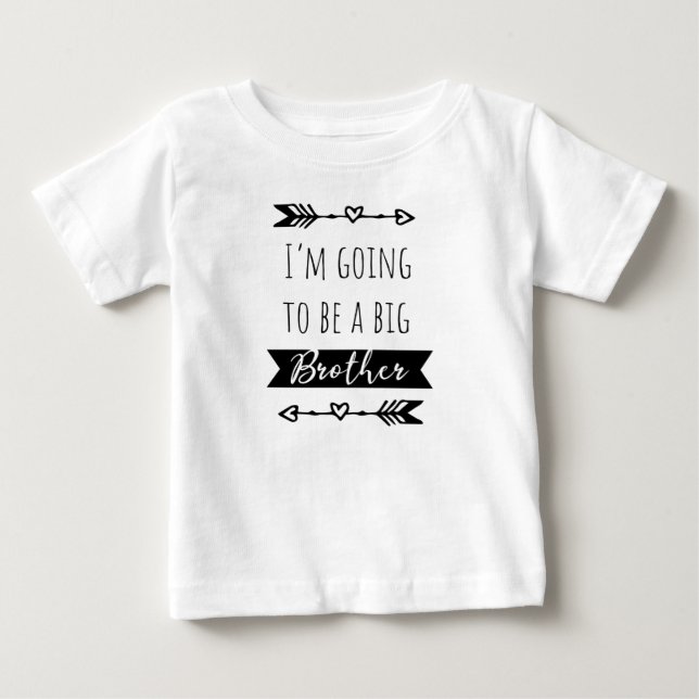 T-shirt Pour Bébé Je vais être un grand frère (Devant)