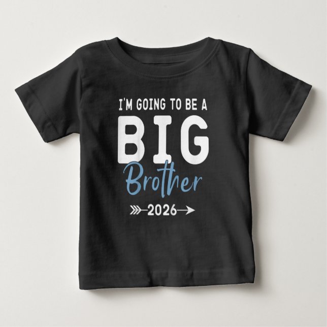 T-shirt Pour Bébé Je vais être un grand frère 2026 Grand Frère 2026 (Devant)