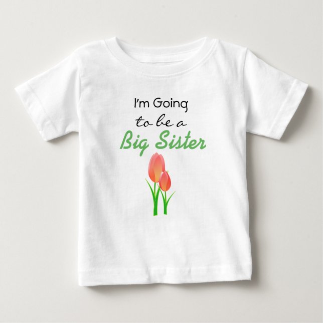 T-shirt Pour Bébé Je vais être une grande robe de Faire-part (Devant)