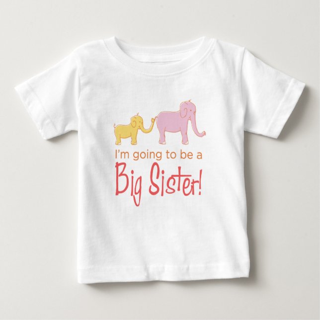 T-shirt Pour Bébé Je vais être une grande soeur (Devant)