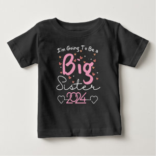 T-shirt Pour Bébé Je vais être une grande soeur 2024