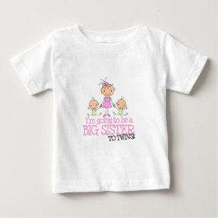 T-shirt Pour Bébé Je vais être une grande soeur aux JUMEAUX
