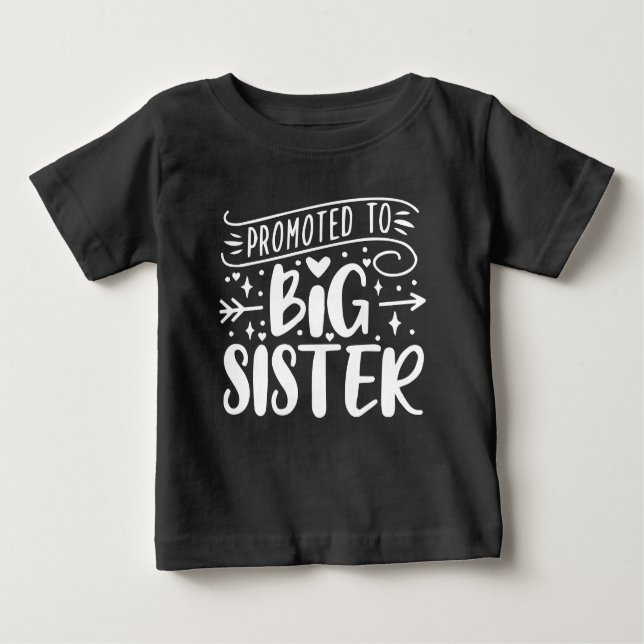 T-shirt Pour Bébé Je vais être une grande soeur/Soeur mignonne (Devant)