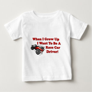 T-shirt Pour Bébé Je veux être conducteur de voiture de course
