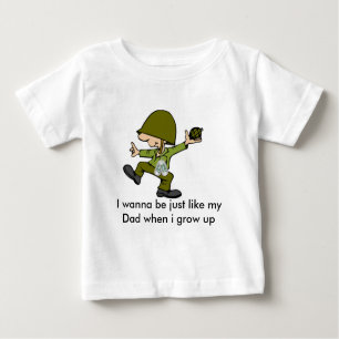 T-shirt Pour Bébé Je veux être juste comme mon papa quand I g…