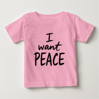 T-shirt Pour Bébé « Je veux la paix » design