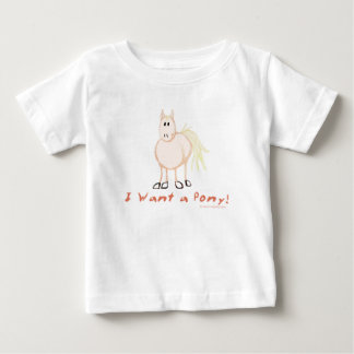 T-shirt Pour Bébé Je veux un poney