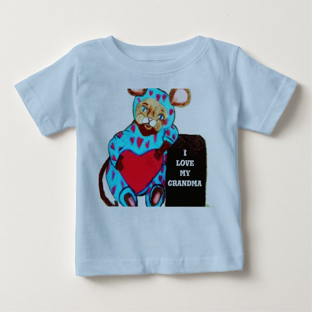 T-SHIRT POUR BÉBÉ JE VOUS CHERCHERAIS GRAND-MÈRE (Devant)