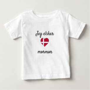 T-shirt Pour Bébé Jeg Elsker mormor