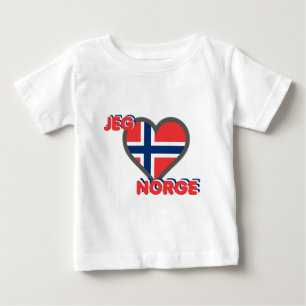 T-shirt Pour Bébé Jeg Elsker Norge (amour Norvège d'I)