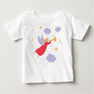 T-shirt Pour Bébé Jersey bébé Fée Rouge Noël