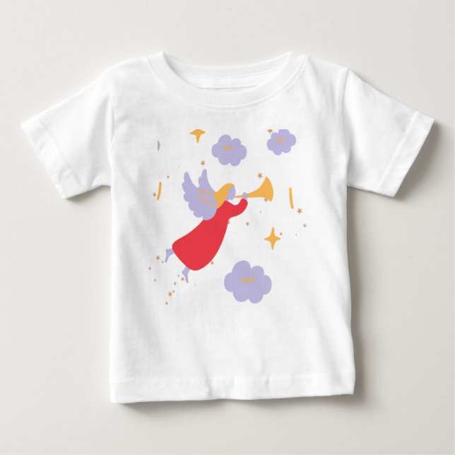 T-shirt Pour Bébé Jersey bébé Fée Rouge Noël (Devant)