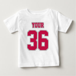 T-shirt Pour Bébé Jersey de football-chemise en ARGENT DE CRIMSON BL